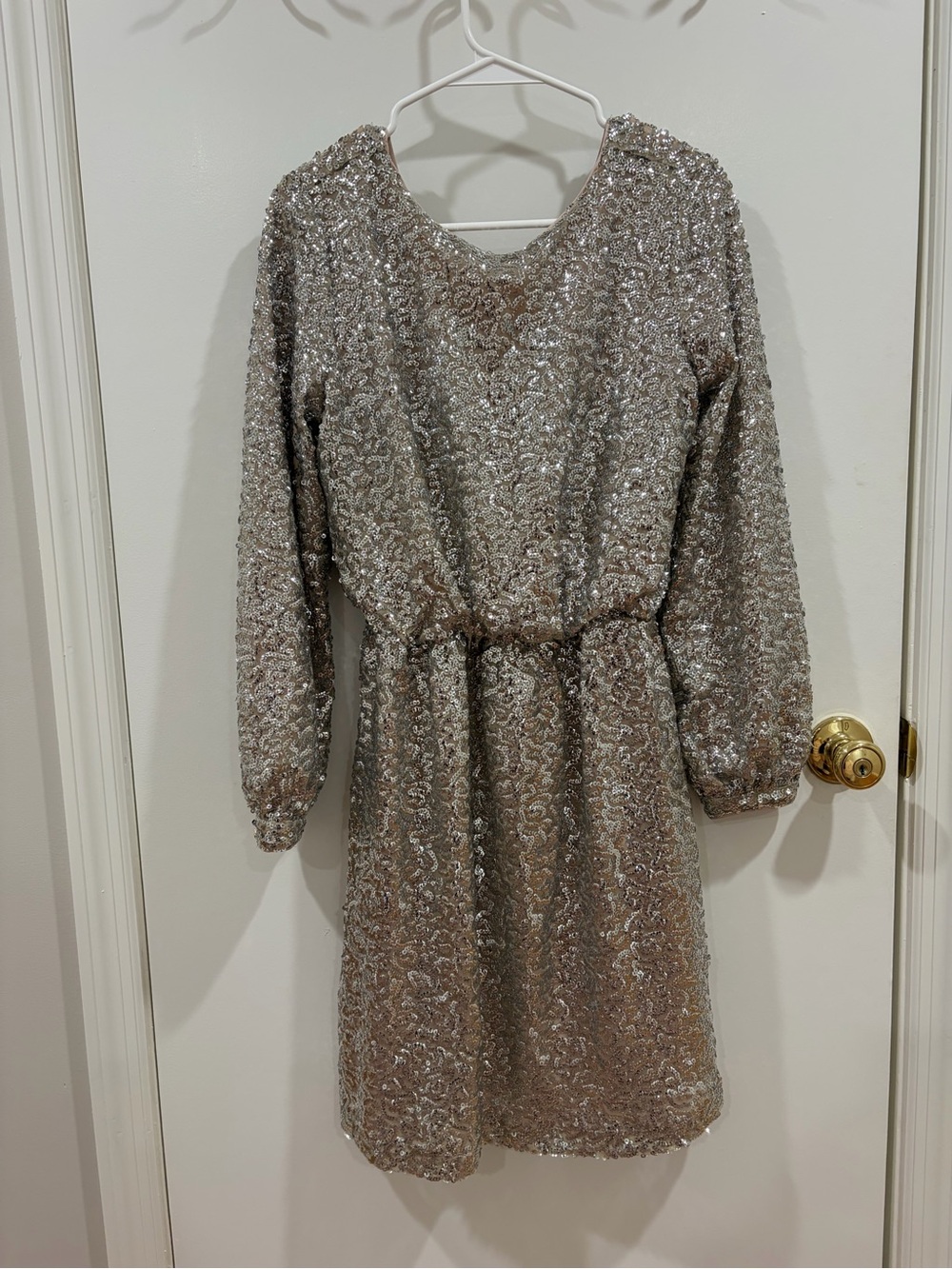 Silver Sequin Party Dress